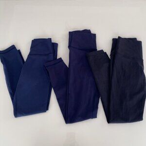 3x Lululemon Wunder Under Hi-Rise 7/8 Tight *Full-On Luon 25" size 4 leggings